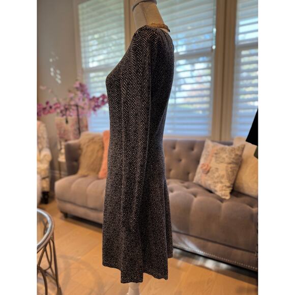 MSRP $180 MICHAEL Michael Kors Herringbone Knit Sweater Dress Size S QUICK SHIP - Picture 5 of 8